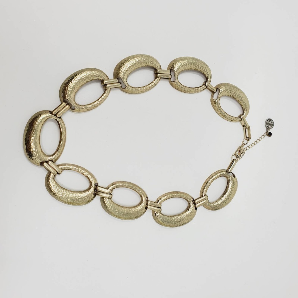 Bill Blass Chunky Chain Gold Tone Link Necklace